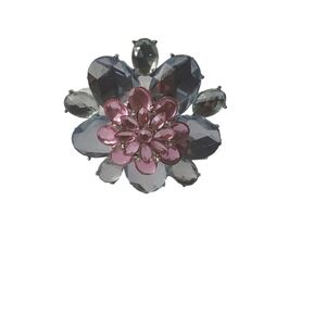 WOMEN'S BLING CLEAR & PINK  PINK  EXTRAVAGANZA PIN BROOCH